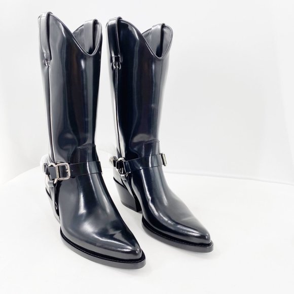 Calvin Klein 205W39NYC Leather Embellished Boots - Picture 4 of 13